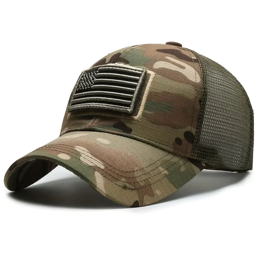 American Flag Camo Adjustable Hat