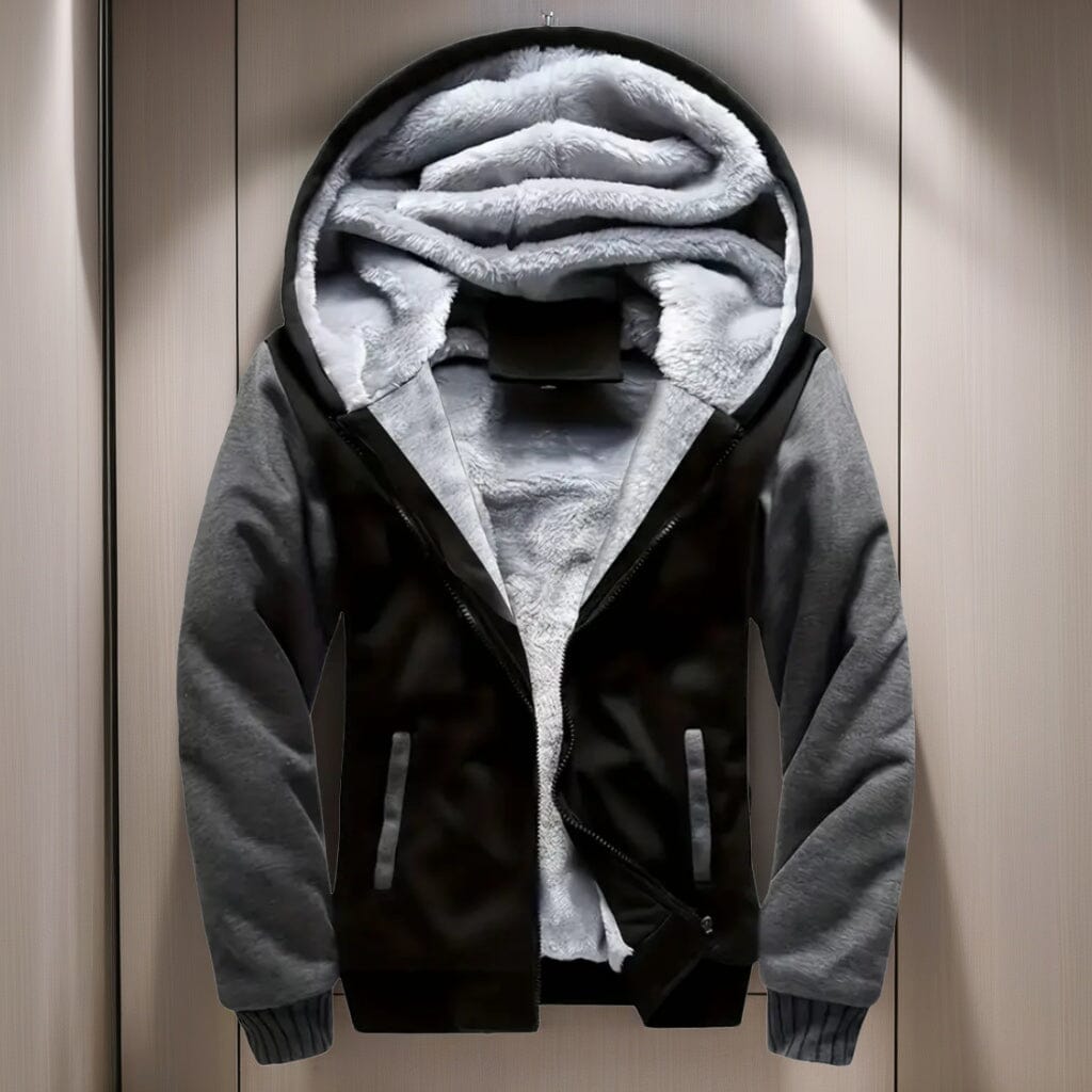 Men's Warm Fleece Hooded Jacket Coat
