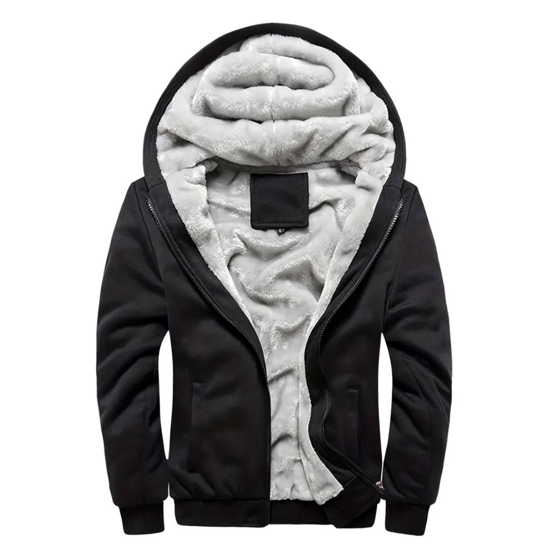 Men's Warm Fleece Hooded Jacket Coat