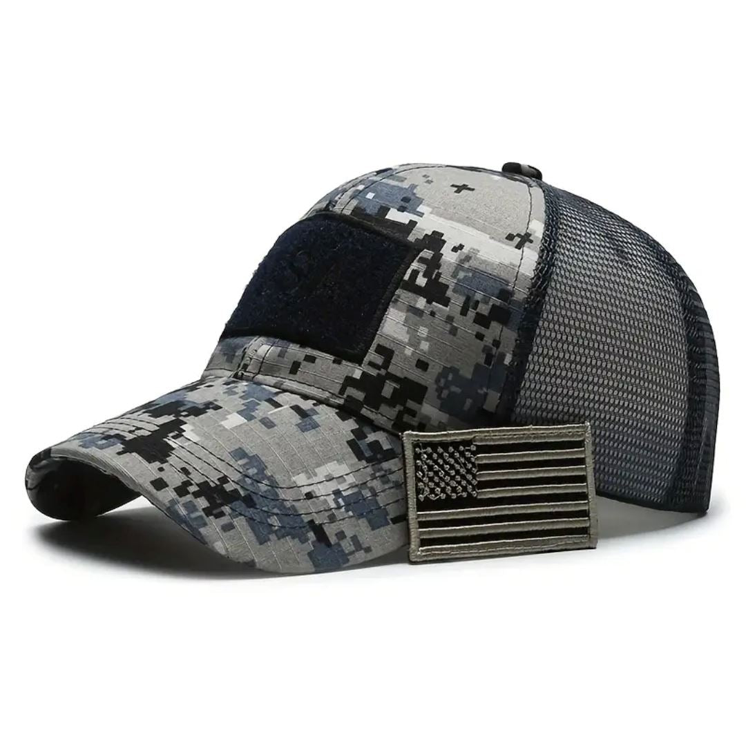 American Flag Camo Adjustable Hat