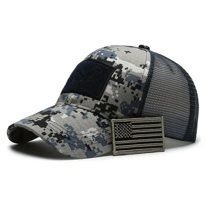 American Flag Camo Adjustable Hat