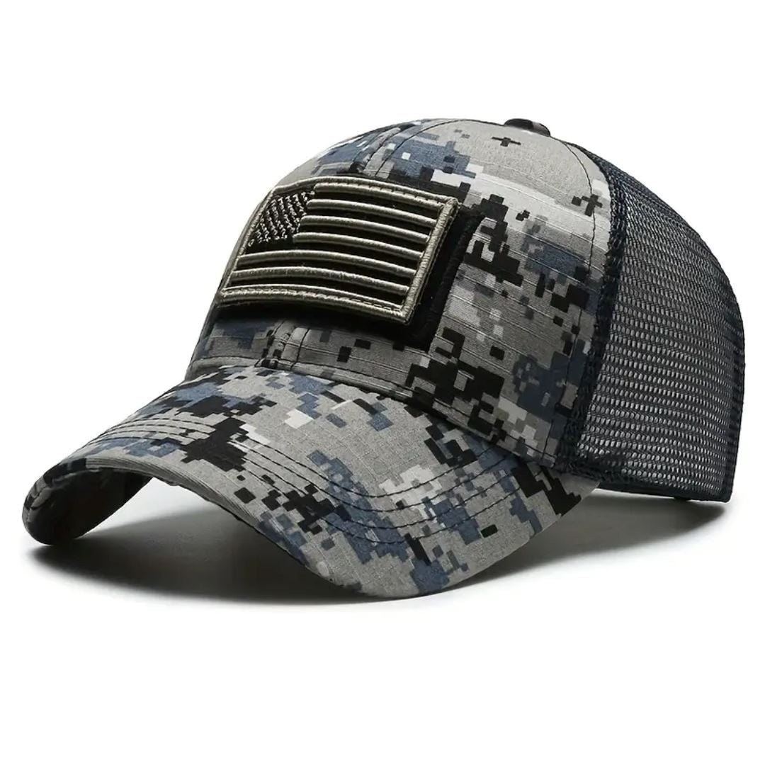 American Flag Camo Adjustable Hat