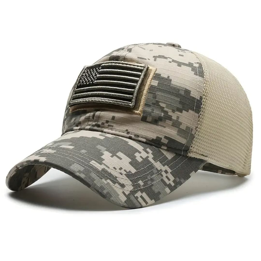 American Flag Camo Adjustable Hat