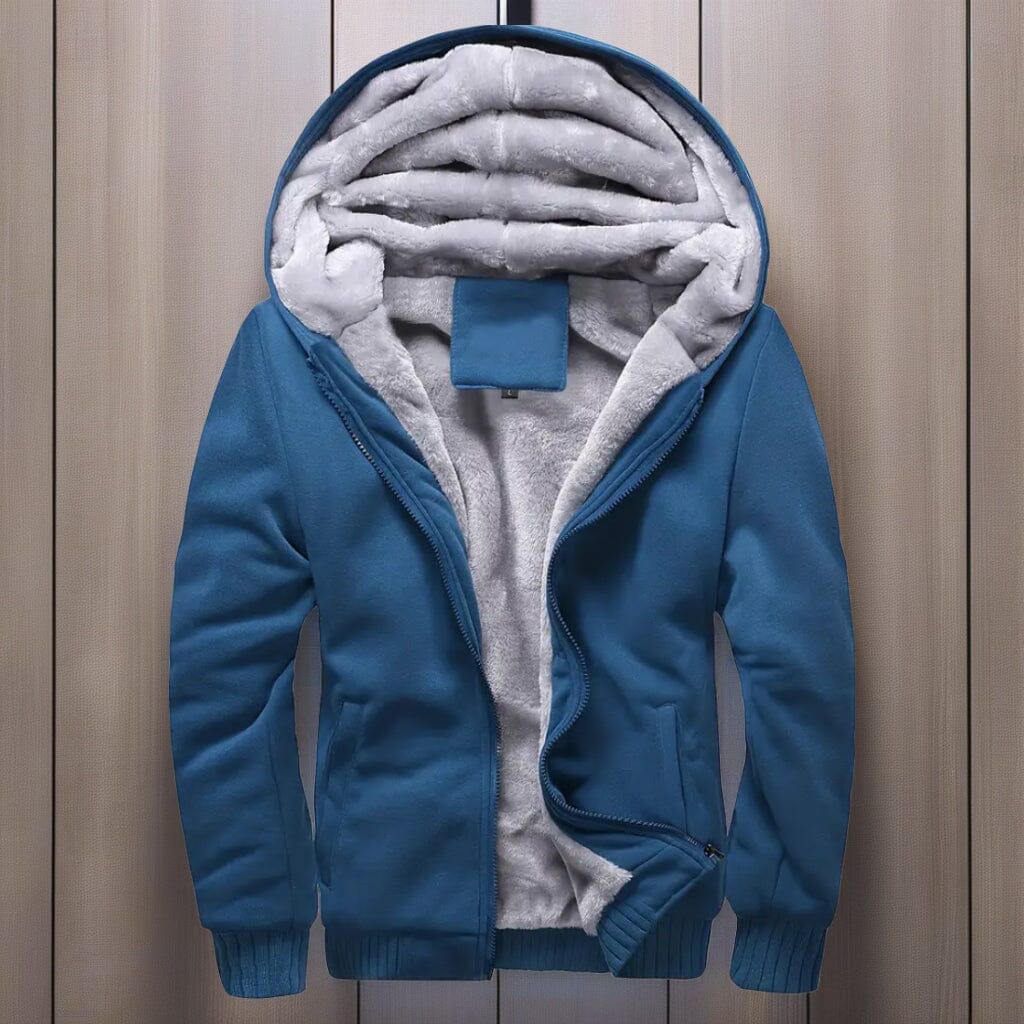 Men's Warm Fleece Hooded Jacket Coat