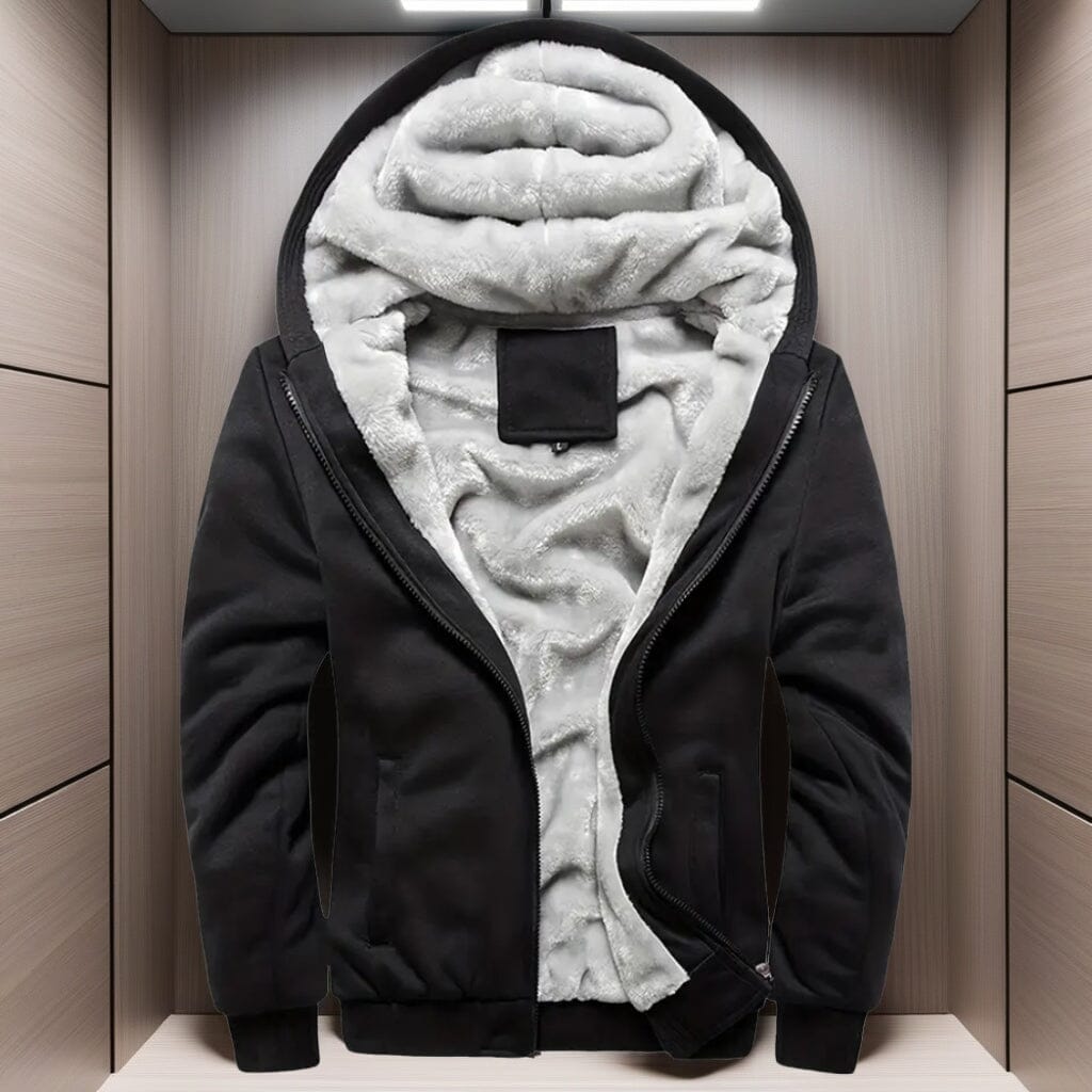 Men's Warm Fleece Hooded Jacket Coat