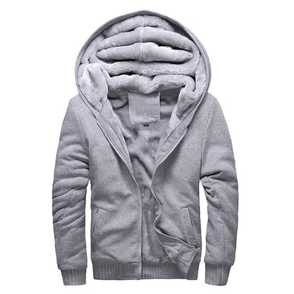 Men's Warm Fleece Hooded Jacket Coat